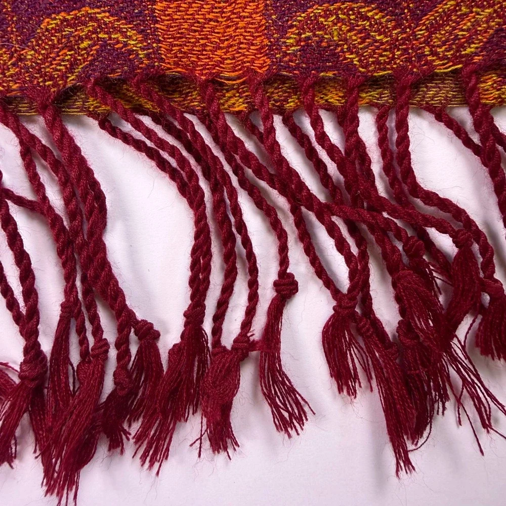 Unbranded Boho Ethnic Womens Pashmina Scarf Wrap Burgundy Paisley